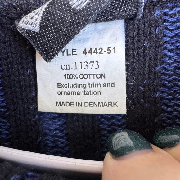 BLUE WILLI'S Blue Chunky Cowl Neck Pullover Women's Sweater / Size XL - Picture 10 of 11